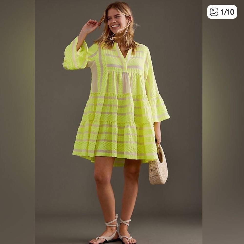 Devotion TWINS Vibrant Lime Cover-Up Dress